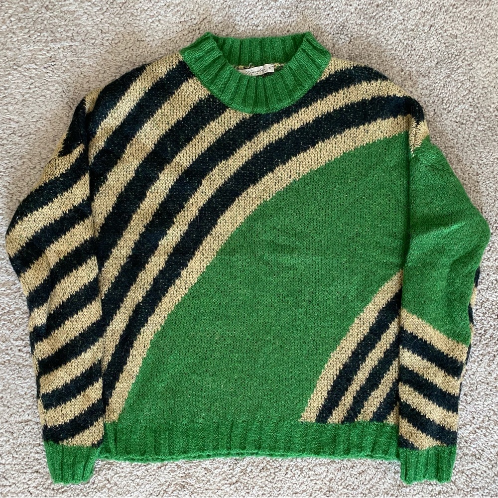 NICCOLAI Made in Italy Green Mohair Blend Sweater Size S